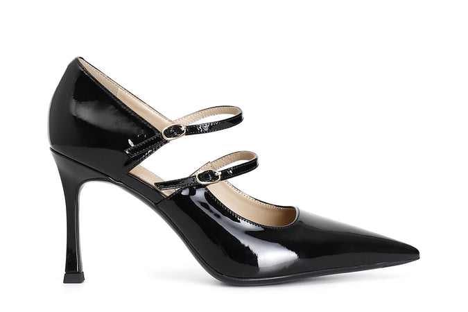 DÉCOLLÉTÉ IN VERNICE CON DOPPIA FIBBIA