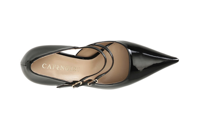 DÉCOLLÉTÉ IN VERNICE CON DOPPIA FIBBIA