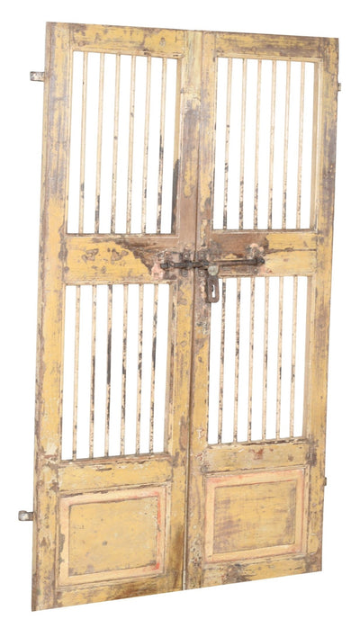 Biscottini Porta portone in legno massello e ferro da interno o da esterno vecchia e antica medievale