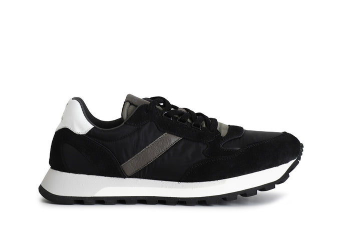 SNEAKERS UOMO IN PELLE SCAMOSCIATA E TESSUTO