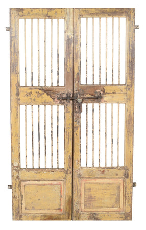 Biscottini Porta portone in legno massello e ferro da interno o da esterno vecchia e antica medievale