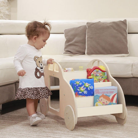Libreria/Tavolino Montessori con ruote