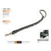 Guinzaglio per cane con Tripla treccia in Cuoio e moschettone 70 cm