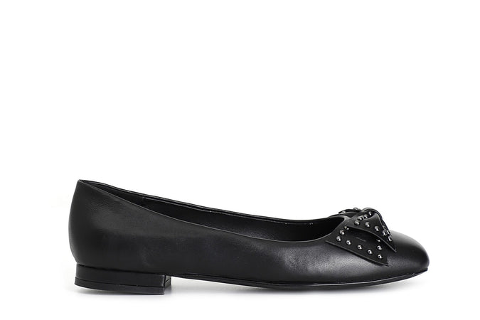 BALLERINA IN PELLE CON FIOCCO