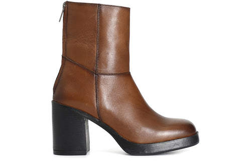 TRONCHETTO IN PELLE CON CERNIERA SUL RETRO