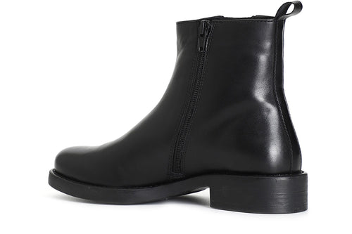 TRONCHETTO IN PELLE CON ZIP E STRASS