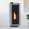 Thermorossi Termostufa a Pellet Dorica Idra 29 Stone 31,2 kW Con Rivestimento In Pietra Ollare