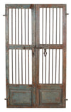 Biscottini Porta portone in legno massello e ferro da interno o da esterno vecchia e antica medievale