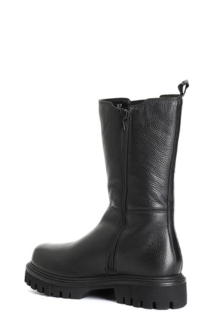 STIVALETTO 3/4 IN PELLE CON ELASTICO