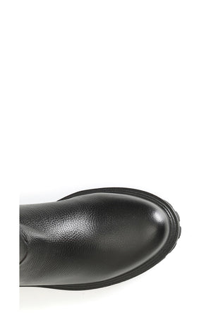 STIVALETTO 3/4 IN PELLE CON ELASTICO