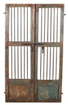 Biscottini Porta portone in legno massello e ferro da interno o da esterno vecchia e antica medievale