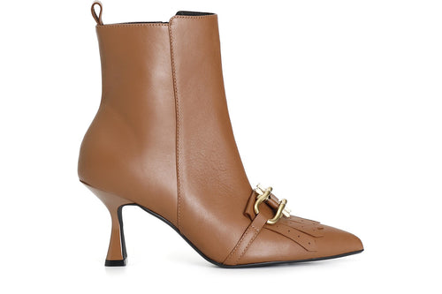 TRONCHETTO IN PELLE CON ACCESSORIO TACCO 70