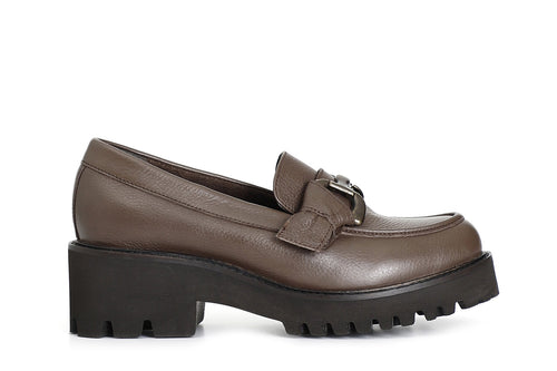 MOCASSINO IN PELLE CON MORSETTO
