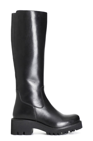 STIVALE IN PELLE CON ELASTICO NASCOSTO