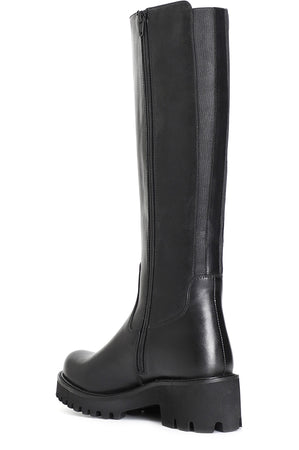 STIVALE IN PELLE CON ELASTICO NASCOSTO
