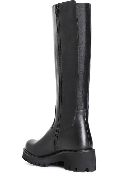 STIVALE IN PELLE CON ELASTICO NASCOSTO