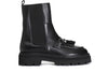 TRONCHETTO IN PELLE CON ELASTICO E NAPPINE