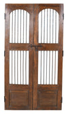 Biscottini Porta portone in legno massello e ferro da interno o da esterno vecchia e antica medievale