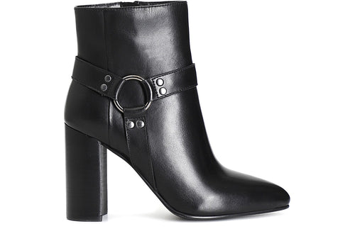 TRONCHETTO IN PELLE CON ACCESSORIO E CERNIERA