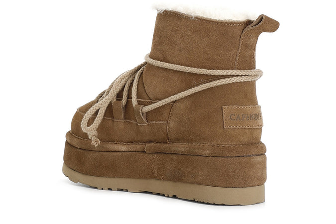 TRONCHETTO CON PELLICCIA SINTETICA E ALLACCIATURA