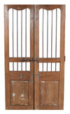 Biscottini Porta portone in legno massello e ferro da interno o da esterno vecchia e antica medievale