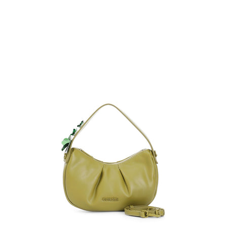 HOBO IN MATERIALE LISCIO IMBOTTITO EFFETTO PUFFY CON APPLICAZIONE DI FIORI IN P