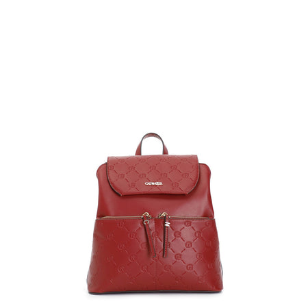 ZAINO CON PATTINA E TASCHE CON STAMPA LOGO EMBOSSED ALL OVER
