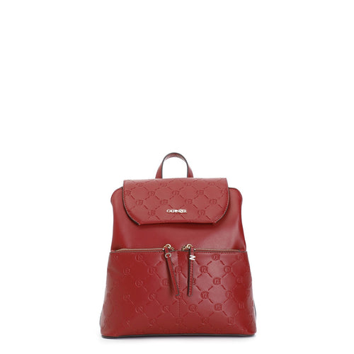 ZAINO CON PATTINA E TASCHE CON STAMPA LOGO EMBOSSED ALL OVER