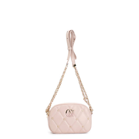 TRACOLLA CON TRAPUNTA A ROMBI CON APPLICAZIONE DI RIVETTI IN TONO E LOGO CN BICO