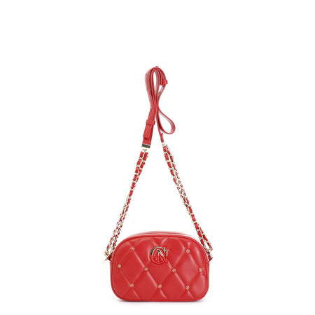 TRACOLLA CON TRAPUNTA A ROMBI CON APPLICAZIONE DI RIVETTI IN TONO E LOGO CN BICO