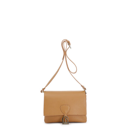 BORSA A SPALLA CON PATTINA IN DOLLARO CON TRACOLLA REGOLABILE, LOGO IN METALLO S