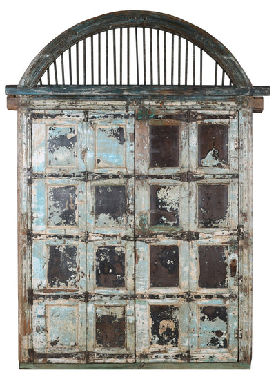 Biscottini Porta portone in legno massello e ferro da interno o da esterno vecchia e antica medievale