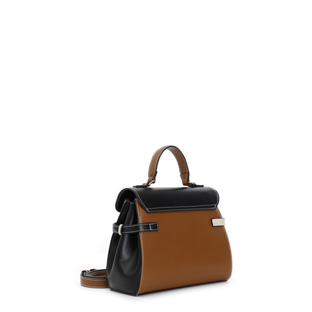 BORSA CON PATTINA CON LAVORAZIONE PATCHWORK E PASSANTI SUI FIANCHI