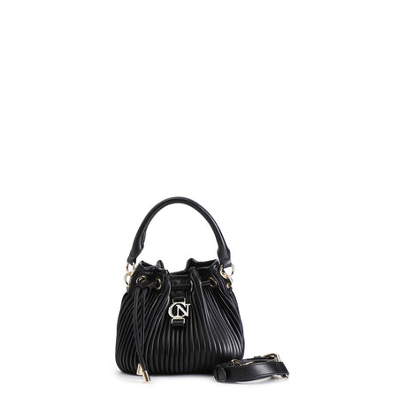 SECCHIELLO CON COULISSE IN MATERIALE METALLIZZATO PLISSE' , CON LOGO IN METALLO