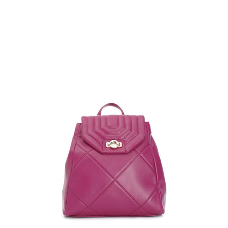 ZAINO TRAPUNTATO CON MOTIVO A ROMBI E PATTINA TRAPUNTATA CON MOTIVO A RIGHE