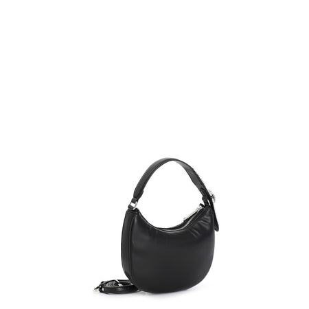 MINIBAG EFFETTO PUFFY CON ATTACCO TRACOLLA E FIBBIA CON STRASS,TRACOLLA REMOVIBI
