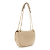 BORSA A SPALLA CON PATTINA EFFETTO PUFFY CON LOGO IN METALLO, TRACOLLA IN CATENA