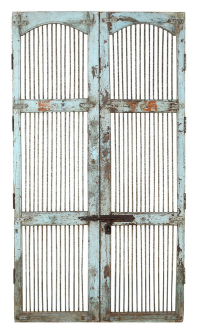 Biscottini Porta portone in legno massello e ferro da interno o da esterno vecchia e antica medievale