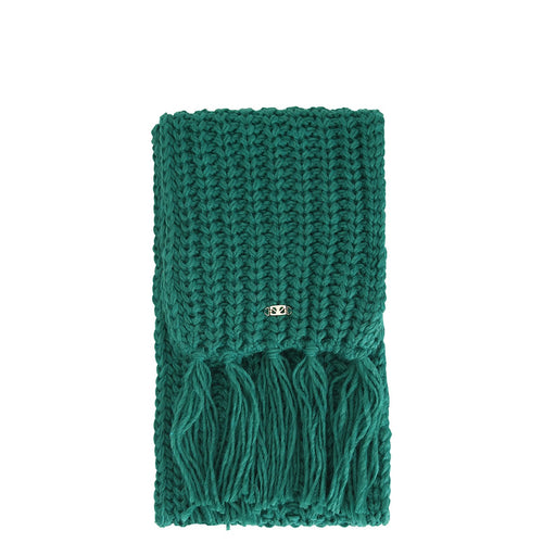 SCIARPA CON FRANGE LAVARATA A TRECCIA