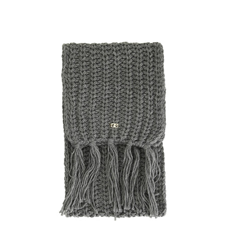 SCIARPA CON FRANGE LAVARATA A TRECCIA