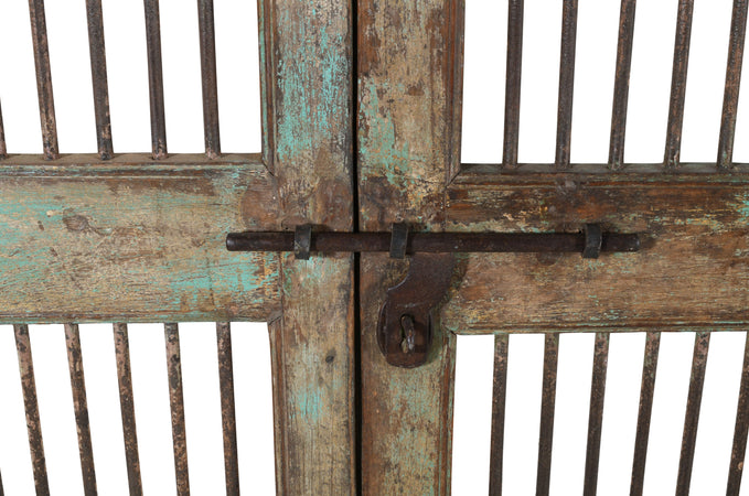 Biscottini Porta portone in legno massello e ferro da interno o da esterno vecchia e antica medievale