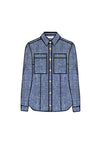 CAMICIA IN CHAMBRIE CON TASCHE A TOPPA