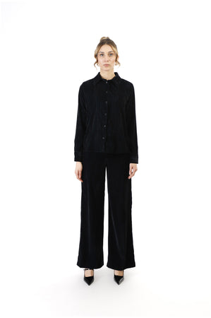 CAMICIA IN VELLUTO CANGIANTE