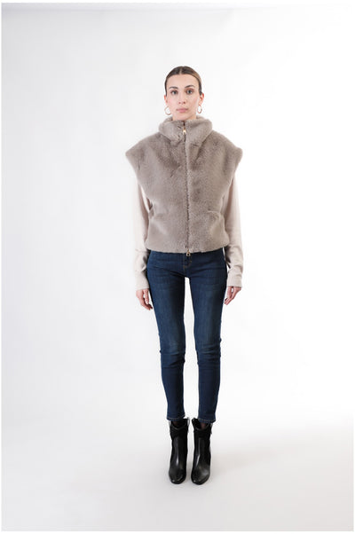 GILET IN SIMILPELLICCIA