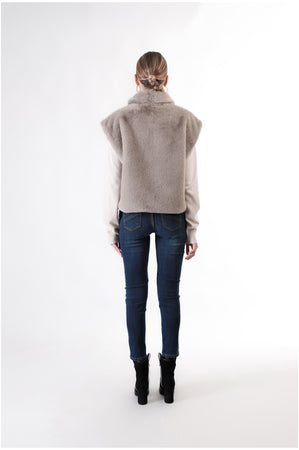 GILET IN SIMILPELLICCIA