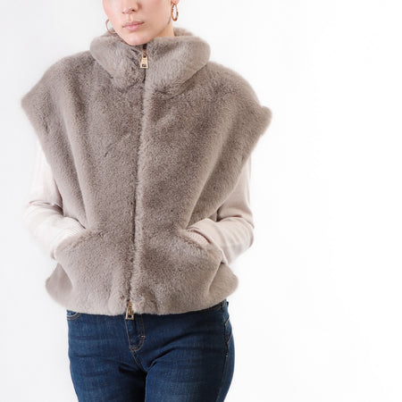 GILET IN SIMILPELLICCIA