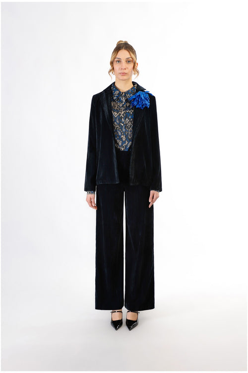 BLAZER IN VELLUTO CANGIANTE