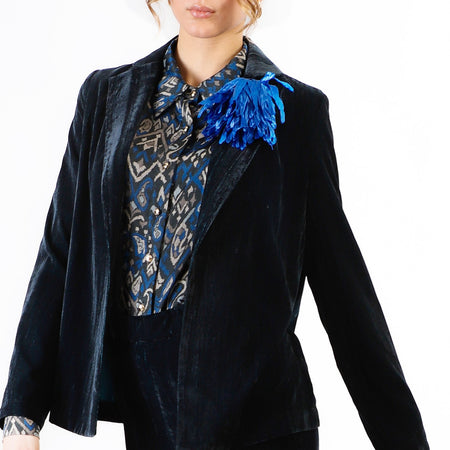 BLAZER IN VELLUTO CANGIANTE