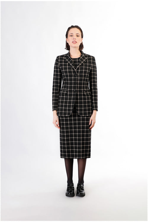 GIACCA MONOPETTO TESSUTO JACQUARD