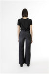 DENIM WIDE LEG CON PERLE ALLE TASCHE